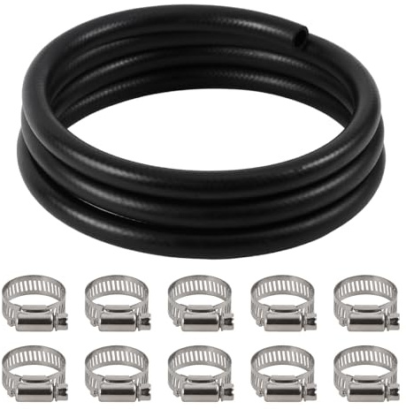 3/4inch Heater Hose Kit, 10ft/3m Premium Car Heater Rubber Hose with Matching Clamps Coolant Radiator Tube for Automotive Diesel Water Antifreeze & Stream Transportation