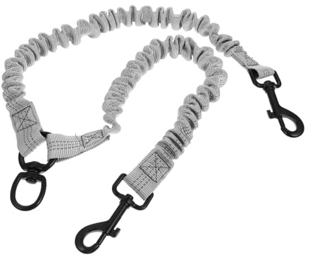 PartyKindom Double-head Reflective Dog Leash, Lightweight Elastic Pet Leash with Soft Handle, 160g Small Puppy Walking Rope for Outdoor Use and Home Training