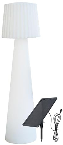 Lumisky - Lámpara de pie solar LED con pantalla ondulada multicolor regulable LADY C110 SOLAR H10cm con mando a distancia