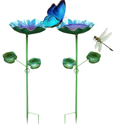 Vasca per da Esterno | Decorazione In Ferro Artistico A Forma Di - Vasca Da Di Giardino In Metallo Con Alimentatore | patio, cortile, retrogiardino, prato, farfalle