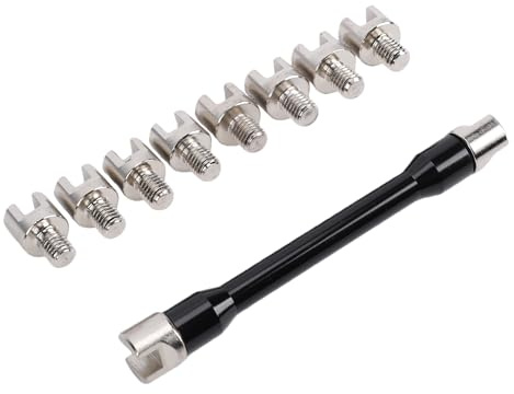 Eujgoov Motorcycle Spoke Wrench Set 10 Piece 5.0-6.8mm Aluminum Alloy Rust Resistant Spoke Spanner for Scooter Motorbike Tire Adjustment