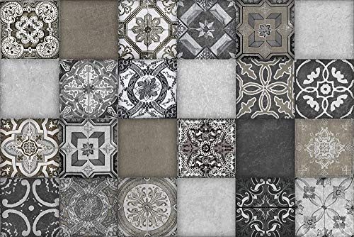 Cuadros Lifestyle Küchen Spritzschutz,Fliesenmuster' | Küchenrückwand | Alu-DiBond | Fliesenschutz für den Herd und Spüle | Küche | Küchenfliesen | Fliesenspiegel | Rückwand