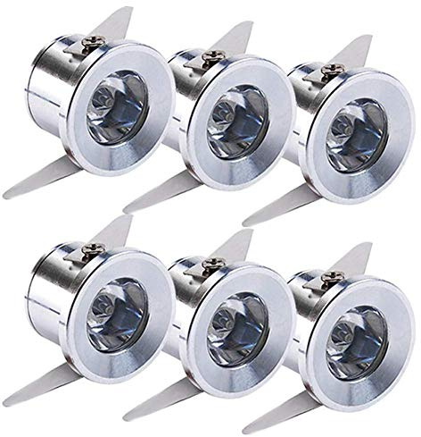 6 x Mini spots encastrés 1 W LED pour la vitrine de la station intérieure éclairage cloison sèche Incl.Seperated Transformateur