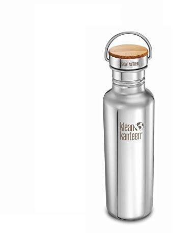 Klean Kanteen Reflect Trinkflasche mit Stainless Unibody Bamboo Cap Mirrored Stainless 800ml/27oz