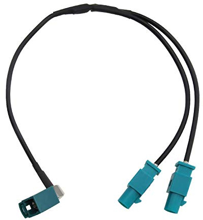 OTOTEC FAKRA Z Konverter Buchse zu Doppelstecker Konverter Autoradio FM Antennen Adapterkabel 24CM für GPS GSM Navigation