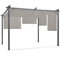 IDMarket - Pérgola edición especial Techo retráctil 3 x 4 m y 4 cortinas gris topo