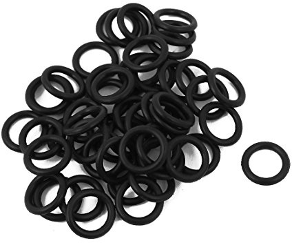 Ruilogod 50Pcs Noir 12mm x 1.9mm résistant à l'huile NBR caoutchouc nitrile Joint torique Anneau d'étanchéité