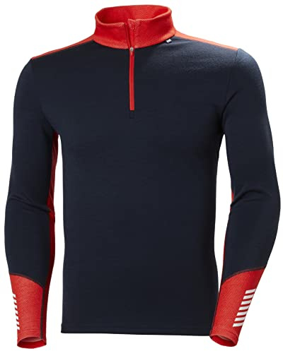 Helly Hansen Men's Lifa Merino Midweight 1/2 Zip, Navy, L