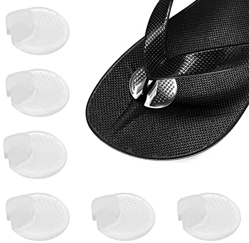 Silicone Thong Sandal Toe Protectors, 3 Pairs Clear Sandal Toes Seam Guard Pad Flip-Flop Sandal Flip Flops Gel Toe Guards Cushions for Foot Protection Y7JJD