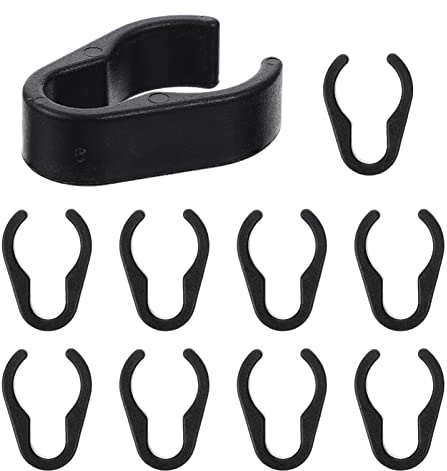 Kabelklemme für Mikrofonständer 10 Stück Kunststoff Schwarz 15 Mm | Mikrofonkabel Halterclips, Schnelle Befestigung, für Kabel und Ständer, Einfach zu Montieren