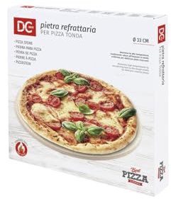 DC Casa Pietra Refrattaria per Pizza - Diametro 33 cm, Resistente ad Alte Temperature, Ideale for Forno di Casa, Pane e Pizze Artigianali