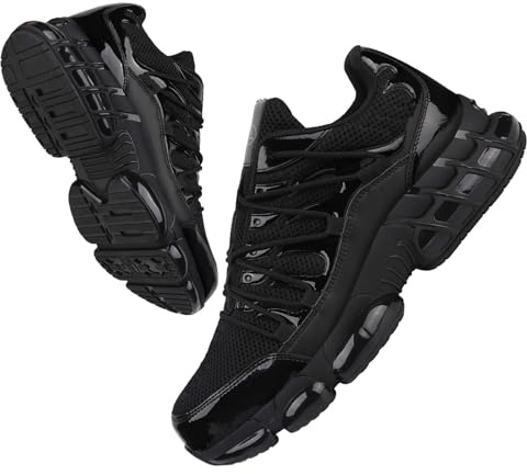 LIANGGO Steel Toe Shoes for Men Women Composite Toe Safety Work Non Slip Industrial Air Cushion Tennis Sneakers Black 44