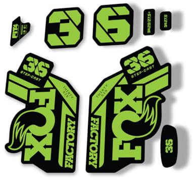Autocollant de rechange pour fourche Fox 36 2021 Step Cast Series Vert (mat)