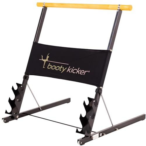 Booty Kicker Portable Folding Exercise Bar for Barre, Balance and Ballet Home Workouts, Strong Freestanding Stable Design