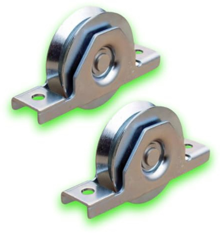 DECO FER FORGE- Roue Galet Portail Coulissant-Rainure Gorge Triangulaire en V- Roulette Portail Coulissant A Encastrer- Diamètre Ø 80 mm Support 230 kg- Roulette Charge Lourde- Porte Coulissante