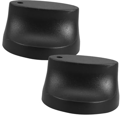 Homoyoyo Boutons de Commande Design Convivial Universels Lot de 2 et Compatible Polyvalent en ABS Noir Remplacement pour Cuisinière à Gaz pour Four et Cuiseur à Riz