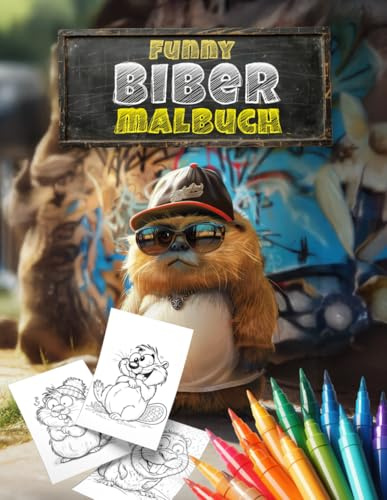 Funny Biber Malbuch | Das ultimativ lustige Malbuch mit witzigen Biber Motiven | zum selbst ausmalen und gestalten | perfekt für Groß und Klein | tolle Überraschung