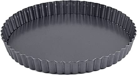 Molde para Quiche, Tarta, Tarta, con Base Desmontable, Redondo, para Hornear Pasteles, Bandeja, Utensilios de Cocina (tamaño: 26,5 cm) (10 cm) ()