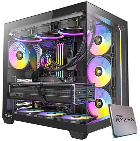Tiburcc Computer Gaming PC doppia camera (R7 9800X3D, RTX 5070Ti 16GB) 32GB RAM 1TB NVMe WIFI Bluetooth