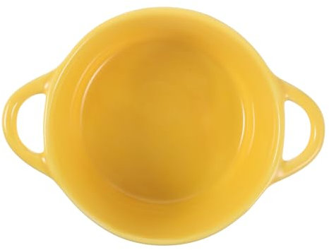 ABOOFAN 1pezzi Ciotola in Ceramica Doppi Manici Multiuso Per Dessert Budini Riso Insalata Zuppe Frutta e Altri Alimenti Per Casa Hotel Ristorante e Feste