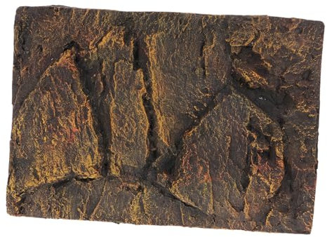 Toyvian Panneau D'arrière-Plan 3D pour Aquarium De Reptiles Décoratif en PU Pierre Naturelle, Dimensions Approximatives 1 Cm, Convient pour Terrarium Et Habitat Reptile