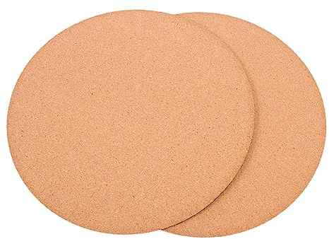 HEMOTON Tapis De Jardinière en Liège 10 Pouces Lot De 2 pour Plantes Intérieur Et Extérieur Antidérapant Résistant Aux Fuites Et Déformations Coussin pour Pot De Fleurs Polyvalent
