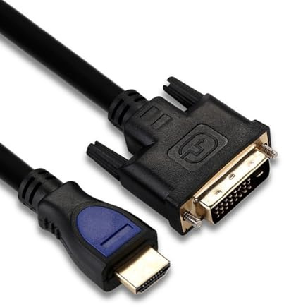 LLINthy Câble vidéo numérique HDTV vers DVI 24+1 mâle mâle pour HD1080p supérieure avec connecteurs plaqués or HDTV DVI