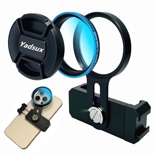 Filtre CPL de téléphone, lentille polarisant pour iPhone Samsung. Filtre entièrement métallique à clipser de 67 mm. Élimine la lumière réfléchie des tatouages, surfaces d'eau, verre, etc., et augmente