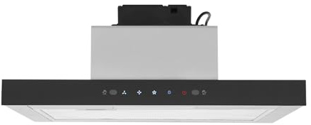 Küchen Dunstabzugshaube 60cm, Unterbau-Dunstabzugshaube mit LED Anzeige, 3 Windgeschwindigkeiten, 350 CFM Absaugung, Abzugshaube für Umluft und Abluft
