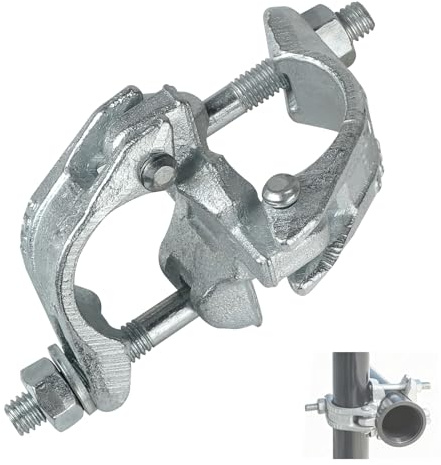 MIGUBIGU 1 Pezzi Giunto Girevole per Ponteggio 48mm x 48mm, Morsetti per Ponteggio, Fascetta per Ponteggi a 90° , per il Fissaggio di Ponteggi Barra di Ancoraggio