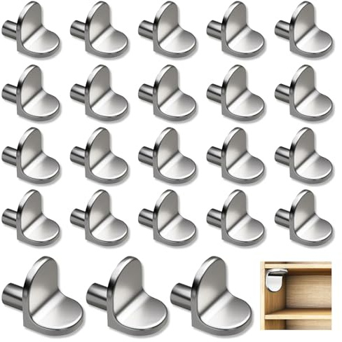 50pcs 5mm Shelf Support Pegs,L-Shaped Shelf Support Pins for Furniture Kitchen Cabinet Bookcase Closet Wardrobe