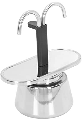 Zerodis Olla para Electrodomésticos de Cocina, Exprés Duradera con Capacidad de 100Ml para Amantes del café Expreso, Capuchino y café con Leche, Moka de Acero Inoxidable