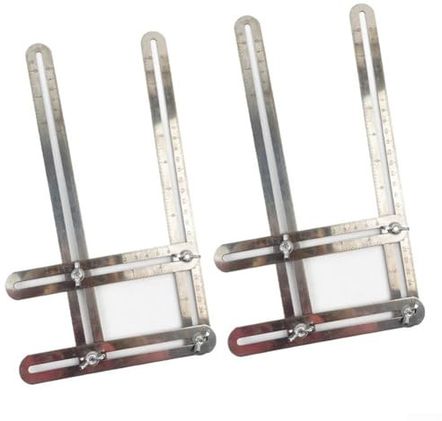 Multifunktionales Zollstock, Edelstahl, 2 Messungen, für Winkel stimmbar, Messgerät mit vierseitiger Packung, Stahlfliesen, Holzbearbeitung