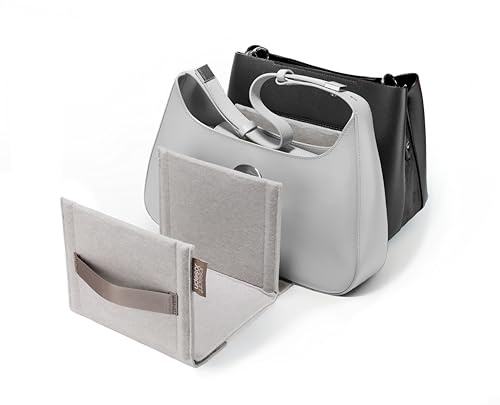 Joseph Joseph Orderly Organizador de Bolsos para Armario con Divisores de Fieltro, Diseño Salvaspacio, Ajustable, Gris