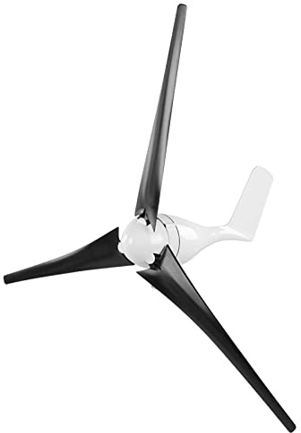 FTVOGUE Generador de Turbinas Eólicas, Aerogenerador de Plástico de Aleación con Controlador, Mini Generador Eólico de 3 Palas de 300 W, 12 V, Rueda de Viento de 1,2 M para Uso Fuera de la Red en