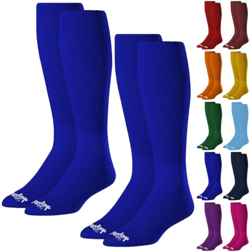 Rawlings Sportsocken, Baseball/Softball, 2 Paar, mehrere Größen/Farben