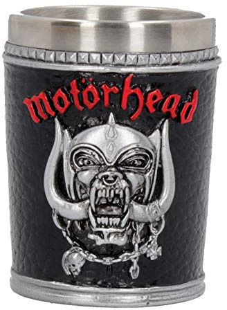 Nemesis Now B4122M8 Motorhead Shot Glass 7cm Black, Resin w/Stainless Steel Insert