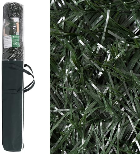 Suinga Haie de Jardin Artificielle 1x3 m | Clôture de Protection de Jardin à Feuilles bicolore avec Dissimulation à 85% | Cloture Haie Artificielle vert