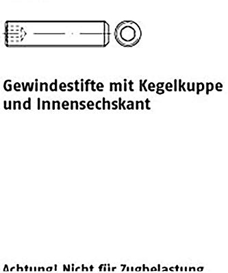 Gewindestifte ISO 4026 45 H M 3 x 8 VE=S 1000 Stück