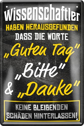 schilderkreis24 - Blechschild 20×30 cm – lustige Sprüche für Zuhause, Büro & Partyraum (Wissenschaftler haben herausgefunden)