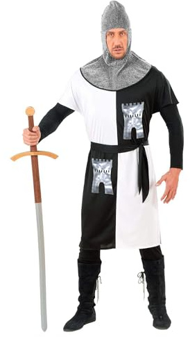 W WIDMANN MILANO Party Fashion - Ritter Kostüm Set | Mittelalterlicher Ritter-Look mit Mantel und weiterem Zubehör für Karneval und Mottoparty