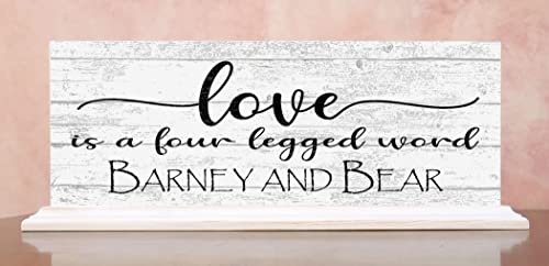 Custom Dog or Cat Family Sign Love Is A Four Letter Word Home Decor With Pet Names