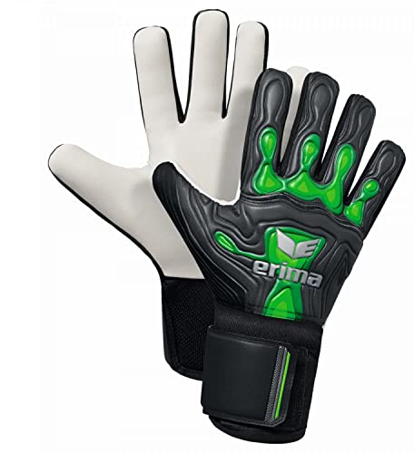 Erima Unisex Erwachsene Flex-Ray New Talent FS Torwarthandschuh, schwarz/Green Gecko, 7,5