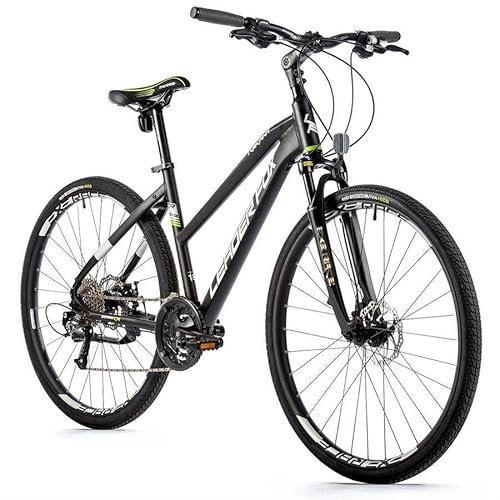 28 Zoll Cross Fahrrad Leader Fox Toscana Lady 27 Gang Disc schwarz matt