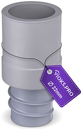 Viоks.pro Embout de tuyau de vidange 22 mm de diamètre – Adaptateur pour tuyau de vidange de 19 mm de diamètre pour machine à laver et lave-vaisselle