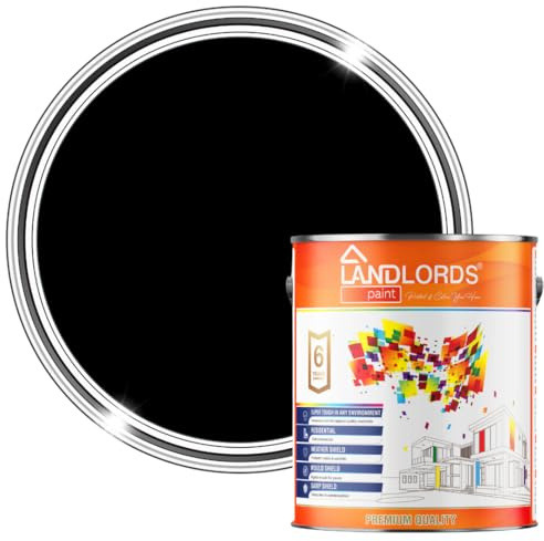 Landlords Fence and Garden Shed Paint | Furniture, Barn, Wood and Outdoor Paint | Quick-Drying Protection for Furniture (Black, 5 Liters)