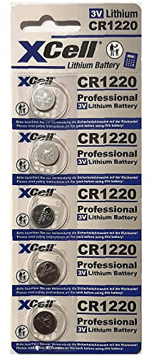 XCell Pile Bouton CR1220 (pour de Nombreux Petits appareils, Longue durée de Vie, Faible Auto-décharge) 148259