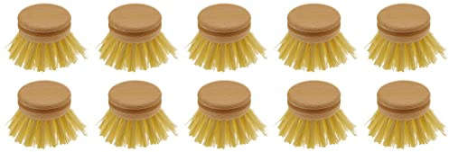 teemando® 10 X Ersatzkopf für Marken-Spülbürste 23 cm, Kleiner Kopf 4,3 cm