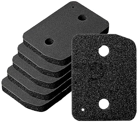 (6 Stück) 9164761 Ersatz-Trocknerfilter, kompatibel mit Miele T1-Serie Wärmepumpentrockner, feiner grober Wärmetauscherfilter, Schaumstofffilter für Miele-Wäschetrockner, 207 x 157 x 30 mm