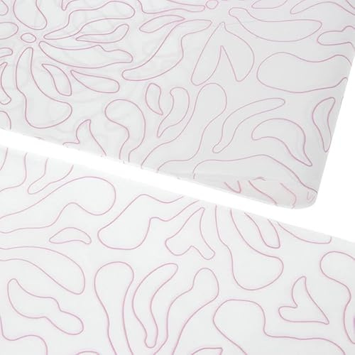Seidenpapier 35x50cm Blumen Umriss 200 Blatt - Seidenpapier Rosa/Rot - Tissue Paper - Verpackungsmaterial - Seidenpapier zum verpacken - Geschenkpapier decoupage